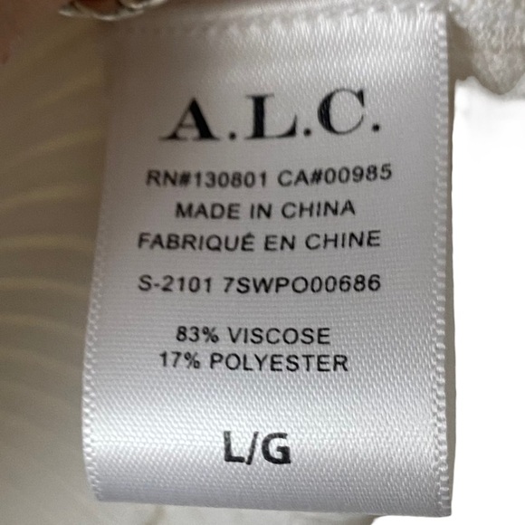 ALC women’s Brendan white size L Rib-knit scoop neck top - Picture 10 of 11
